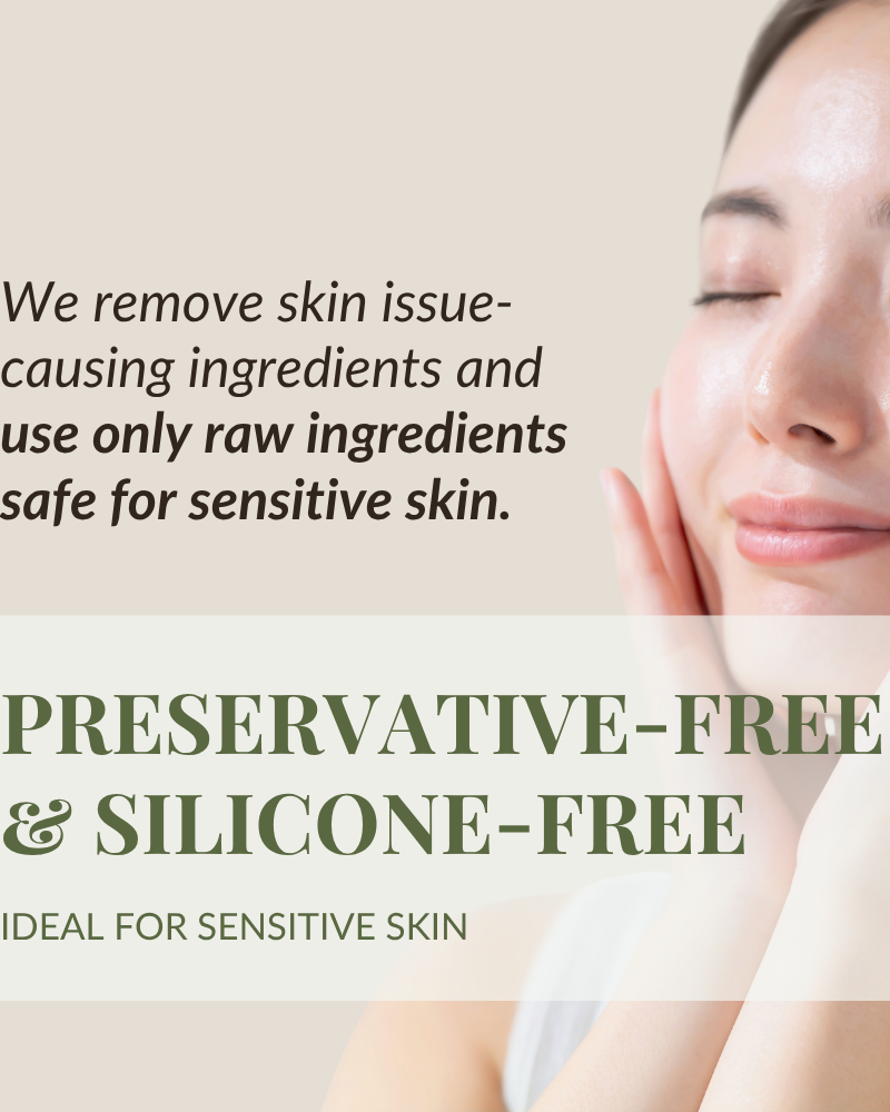 A woman with clear skin touches her face. Text: "FREEZE THE YOUTH Hydra Firming Cream by IREN Shizen—preservative-free, silicone-free, and safe for sensitive skin. Experience gentle overnight hydration with pure ingredients.