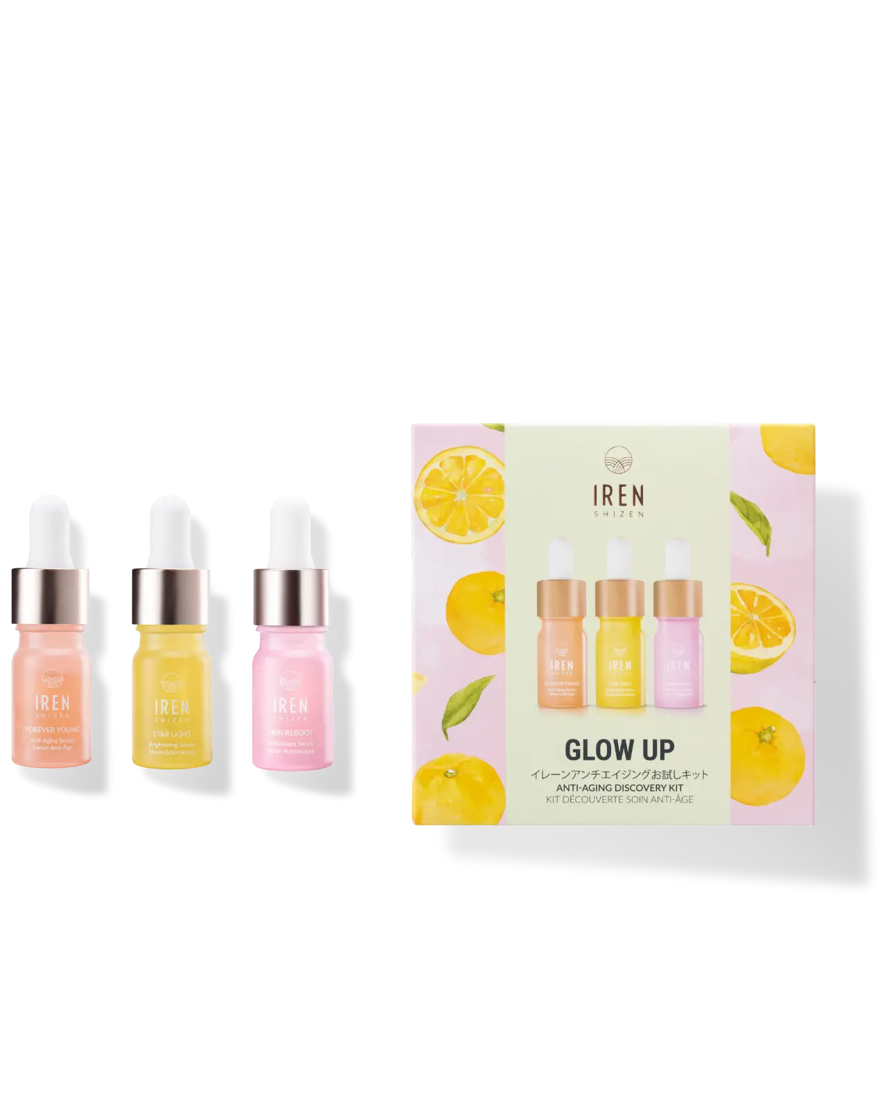 IREN Shizen's GLOW UP Anti-Aging Discovery Kit offers customised and Japanese skincare.