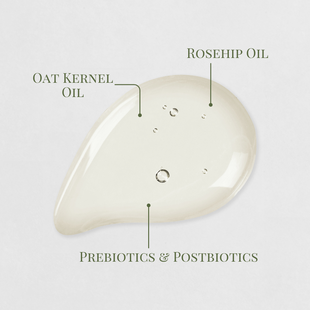 Iren Shizen's BLOOM OF YOUTH Restoring Facial Oil features oat kernel oil, rosehip oil, and prebiotics & postbiotics in a clear, lightweight formula to support a healthy skin barrier. #show-lang-en