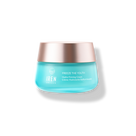A jar of IREN Shizen™ FREEZE THE YOUTH Hydra Firming Cream age-defying formula against a white background.